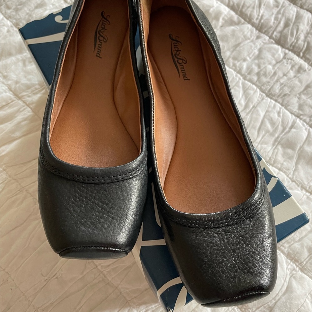 Lucky Brand NWT Santana black leather 9 shoes